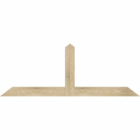 Ekena Millwork Portland Rough Sawn Timber Gable Bracket, Douglas Fir, 60"W x 22"H x 2"D x 4"F, 9/12 Pitch GBW060X22X0204POR00RDF